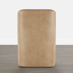 Soren Leather Rolling Dining Chair with Casters Base