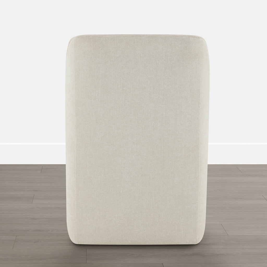 Soren Leather Rolling Dining Chair with Casters Base