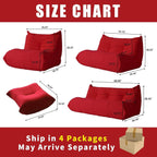 Teddy Velvet Sofa Bean Bag Couch Sets