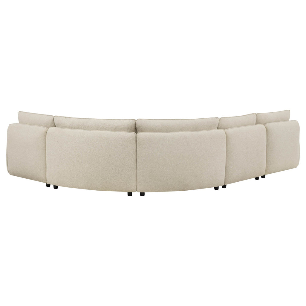 Teleri 2-seat Modular Curved Sofa with Wood Leg