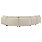 Teleri 5-seat Modular Curved Sofa with Wood Leg