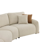 Teleri 5-seat Modular Curved Sofa with Wood Leg