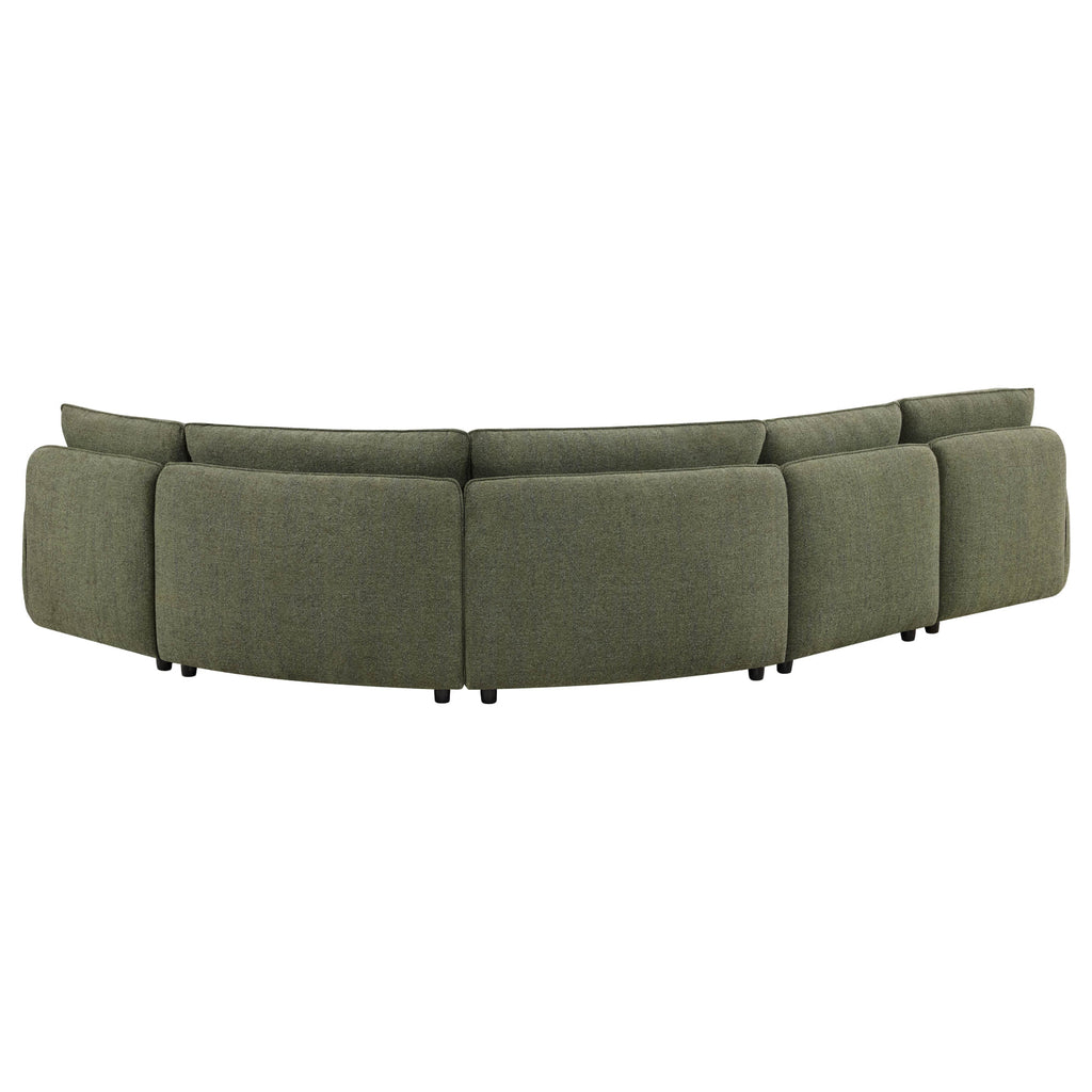 Teleri 2-seat Modular Curved Sofa with Wood Leg