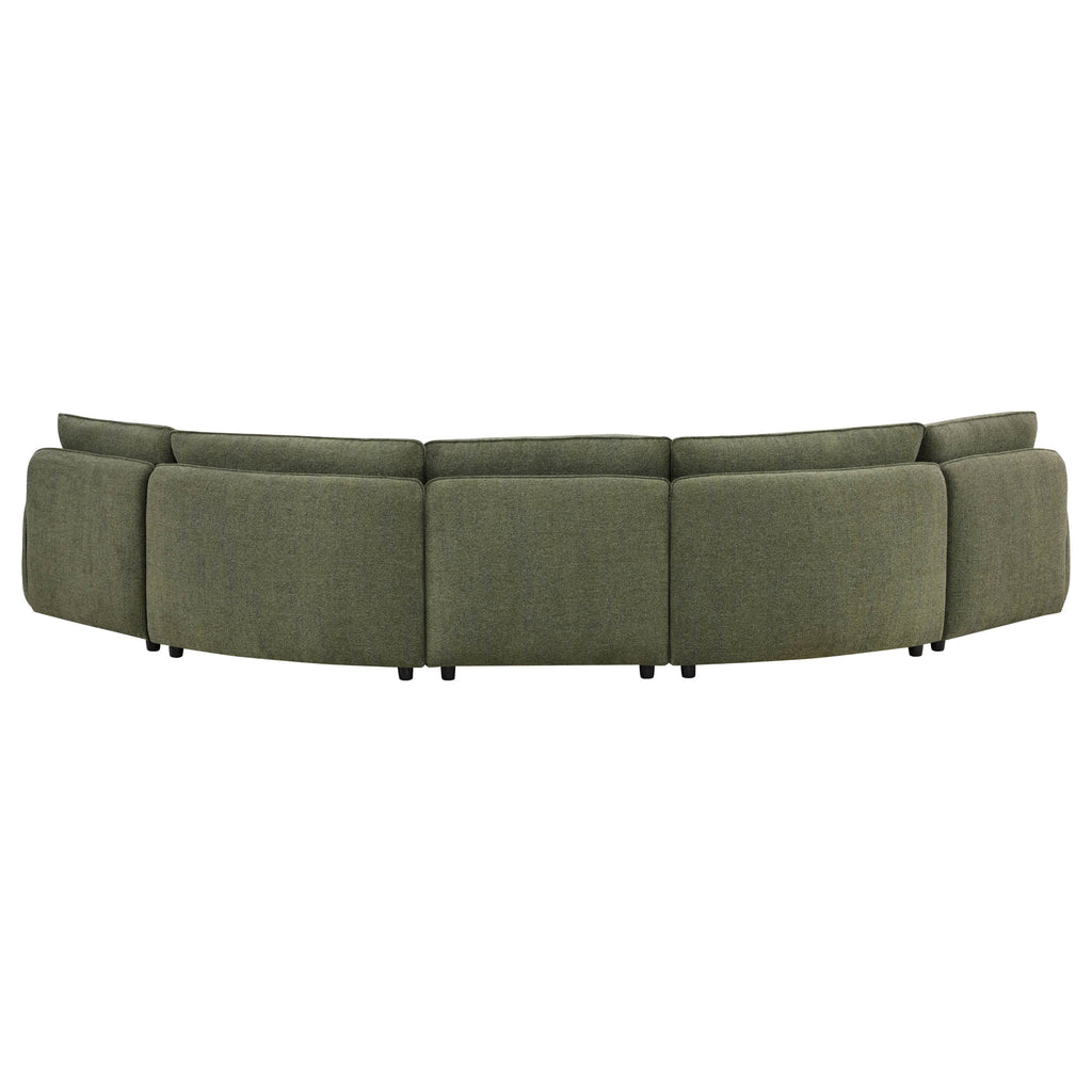 Teleri 2-seat Modular Curved Sofa with Wood Leg