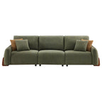 Teleri 2-seat Modular Curved Sofa with Wood Leg