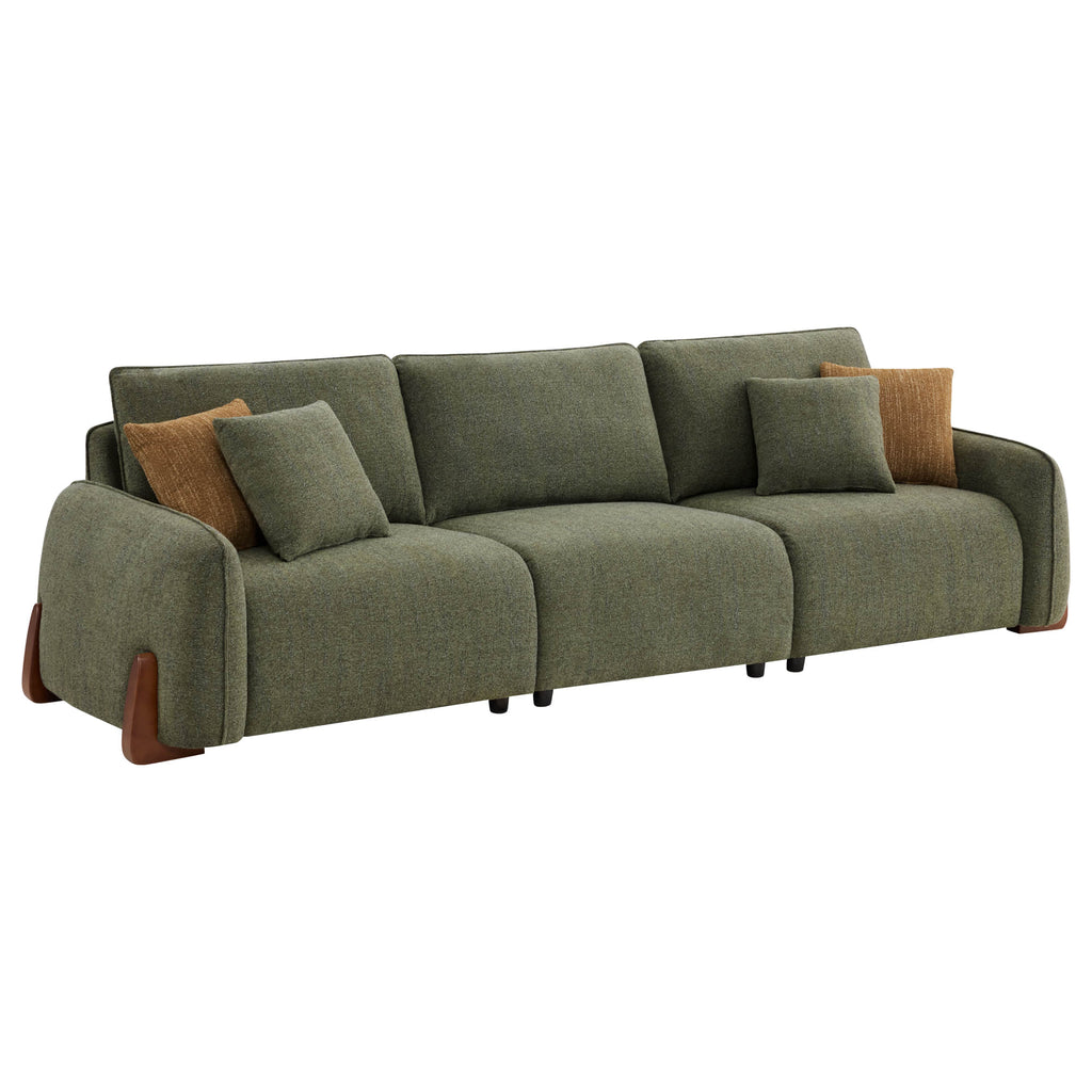 Teleri 5-seat Modular Curved Sofa with Wood Leg