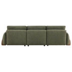 Teleri 4-seat Modular Curved Sofa with Wood Leg