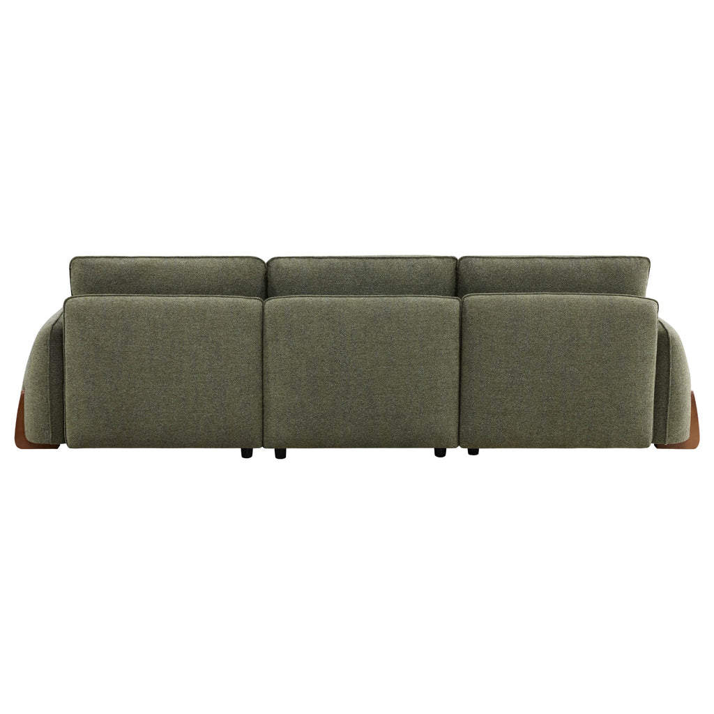 Teleri 5-seat Modular Curved Sofa with Wood Leg