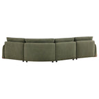 Teleri 5-seat Modular Curved Sofa with Wood Leg