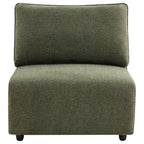 Teleri 4-seat Modular Curved Sofa with Wood Leg