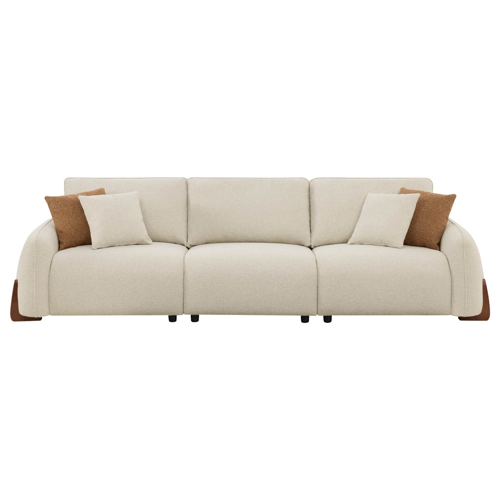 Teleri 2-seat Modular Curved Sofa with Wood Leg