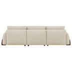 Teleri 4-seat Modular Curved Sofa with Wood Leg
