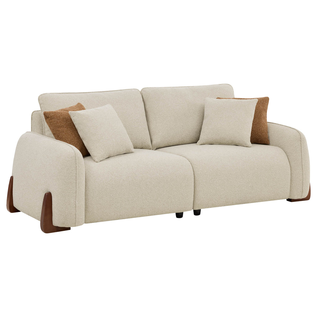 Teleri 2-seat Modular Curved Sofa with Wood Leg