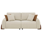 Teleri 3-seat Modular Curved Sofa with Wood Leg