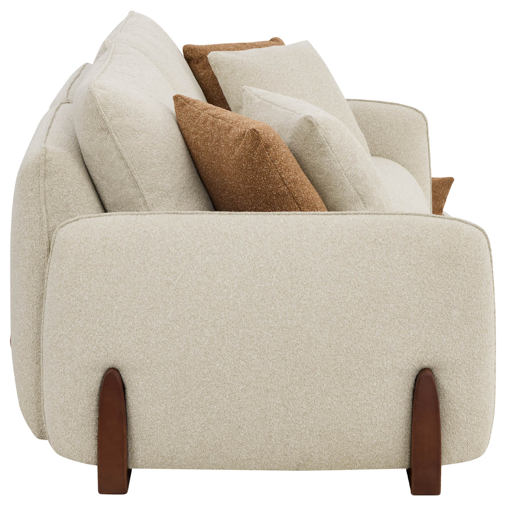 Teleri 5-seat Modular Curved Sofa with Wood Leg