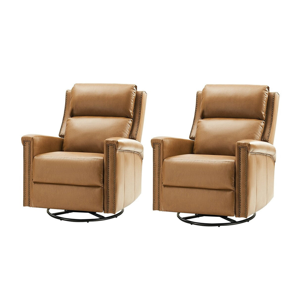 Tobias Traditional Swivel And Rocker Power Recliner Set of 2 by HULALA HOME