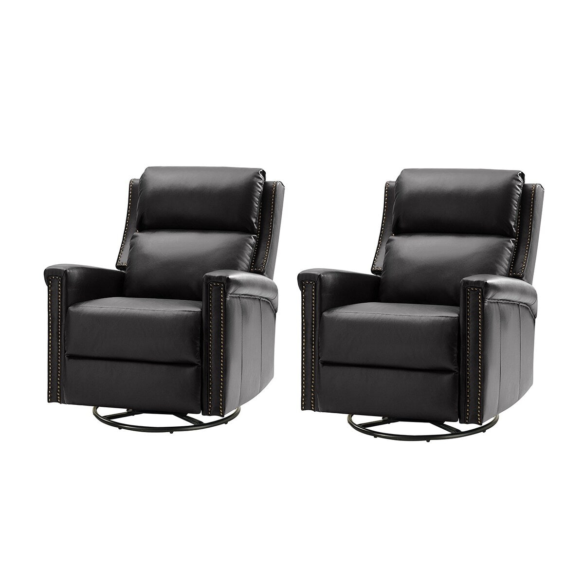 Tobias Traditional Swivel And Rocker Power Recliner Set of 2 by HULALA HOME