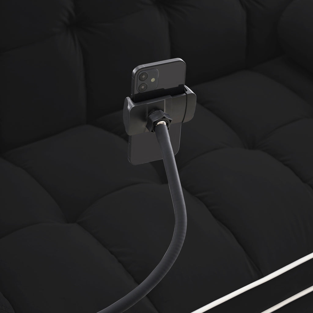 Canapé-lit convertible en velours de 139 cm (55 pouces) à 2 places avec lit escamotable, dossier inclinable, poches latérales et porte-téléphone.