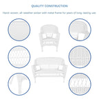 Wicker Patio 4-piece Conversation Set