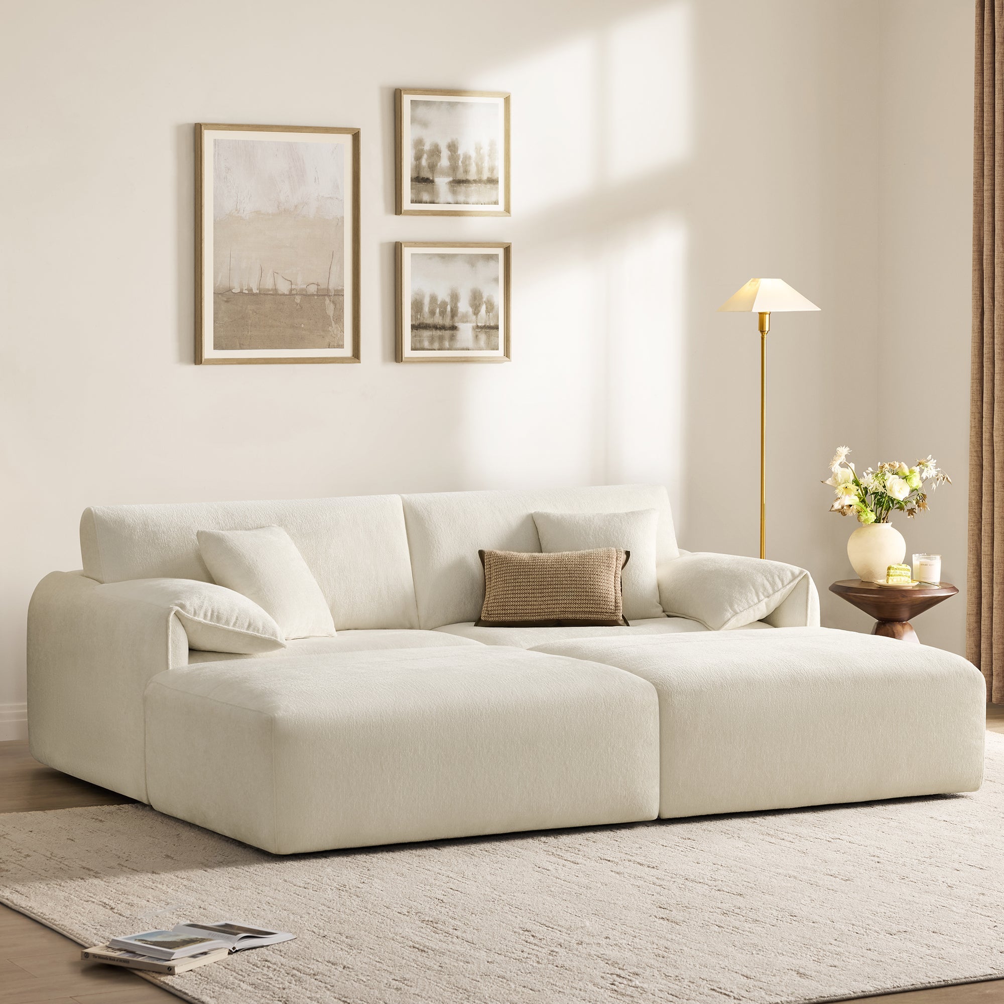 Winsley 3-Seat Sofa with Ottoman, Configurable Pit Sectional