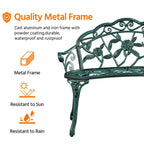 Yaheetech Outdoor Metal Bench Patio Park Garden Bench - N/A