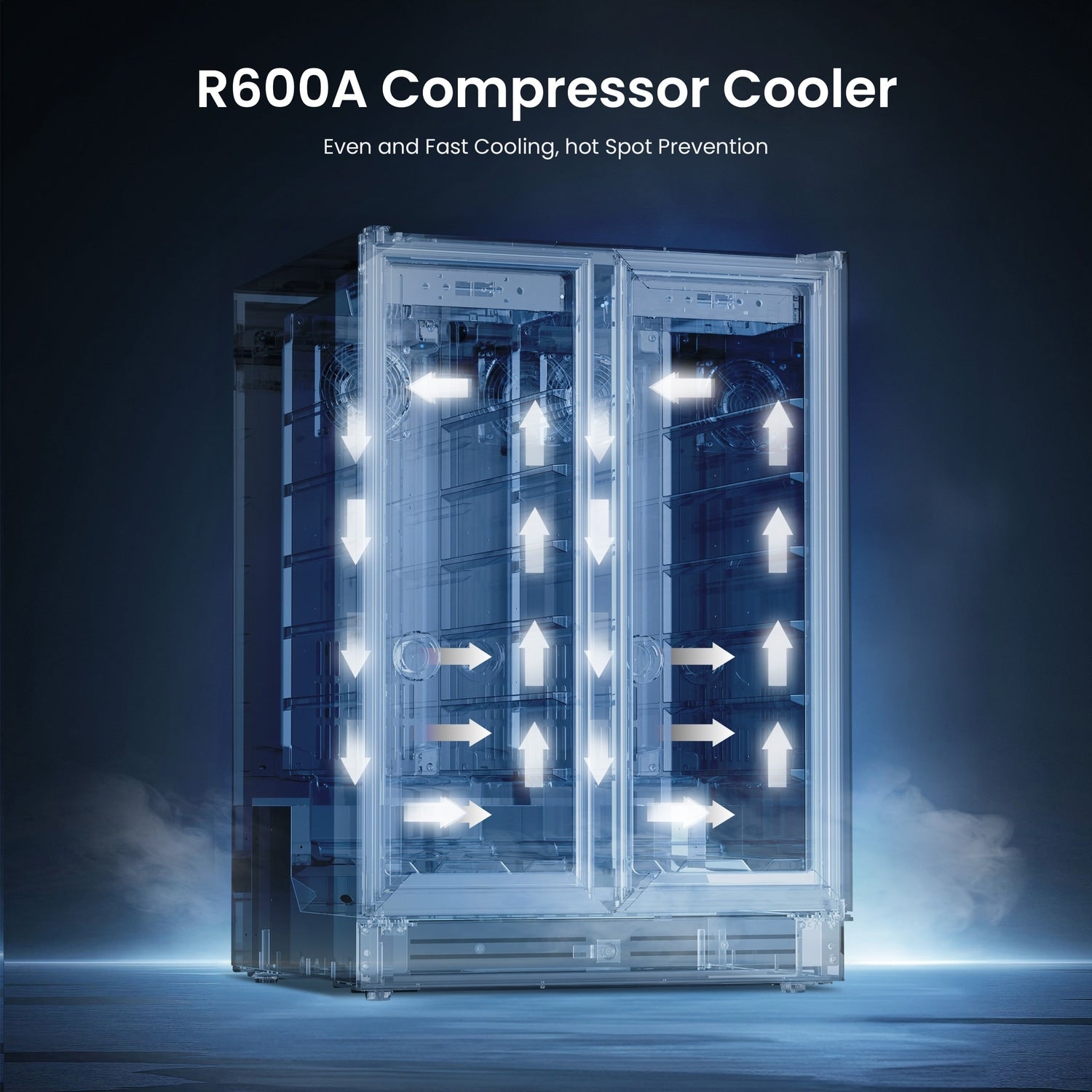 24 Inch Wine/Beverage Refrigerator Cooler, 20 Bottle/60 Can DUAL ZONE Fridge - 24 inch