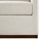 Fauteuil pivotant Henry avec base en bois