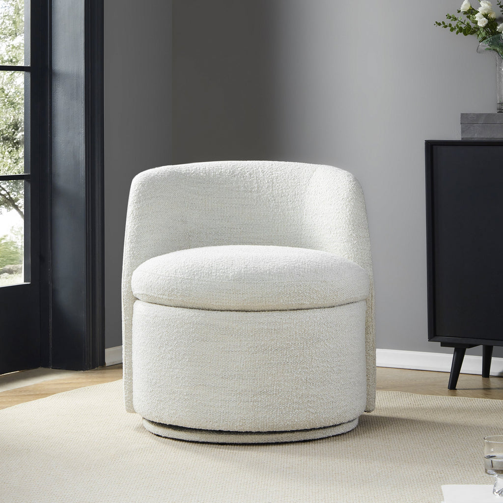 Jolie Performance Boucle Swivel Accent Chair