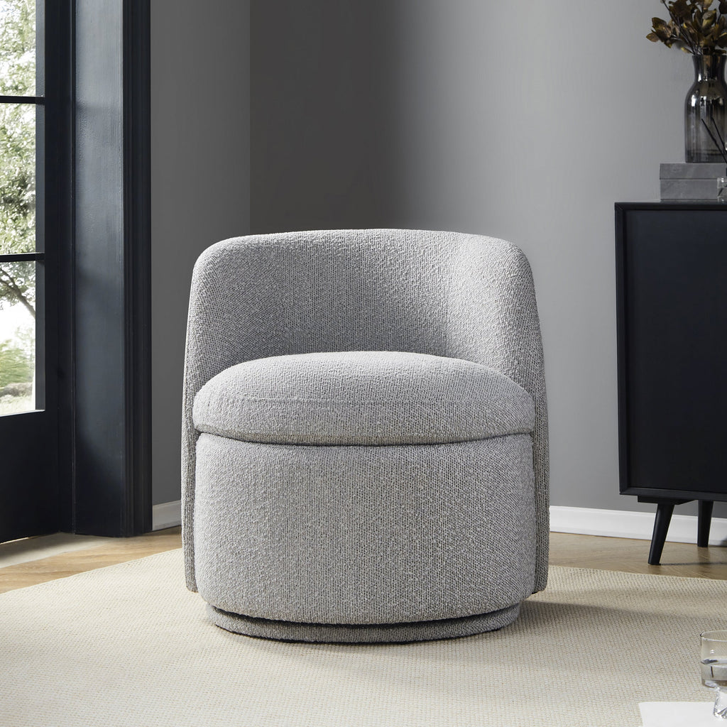 Jolie Performance Boucle Swivel Accent Chair