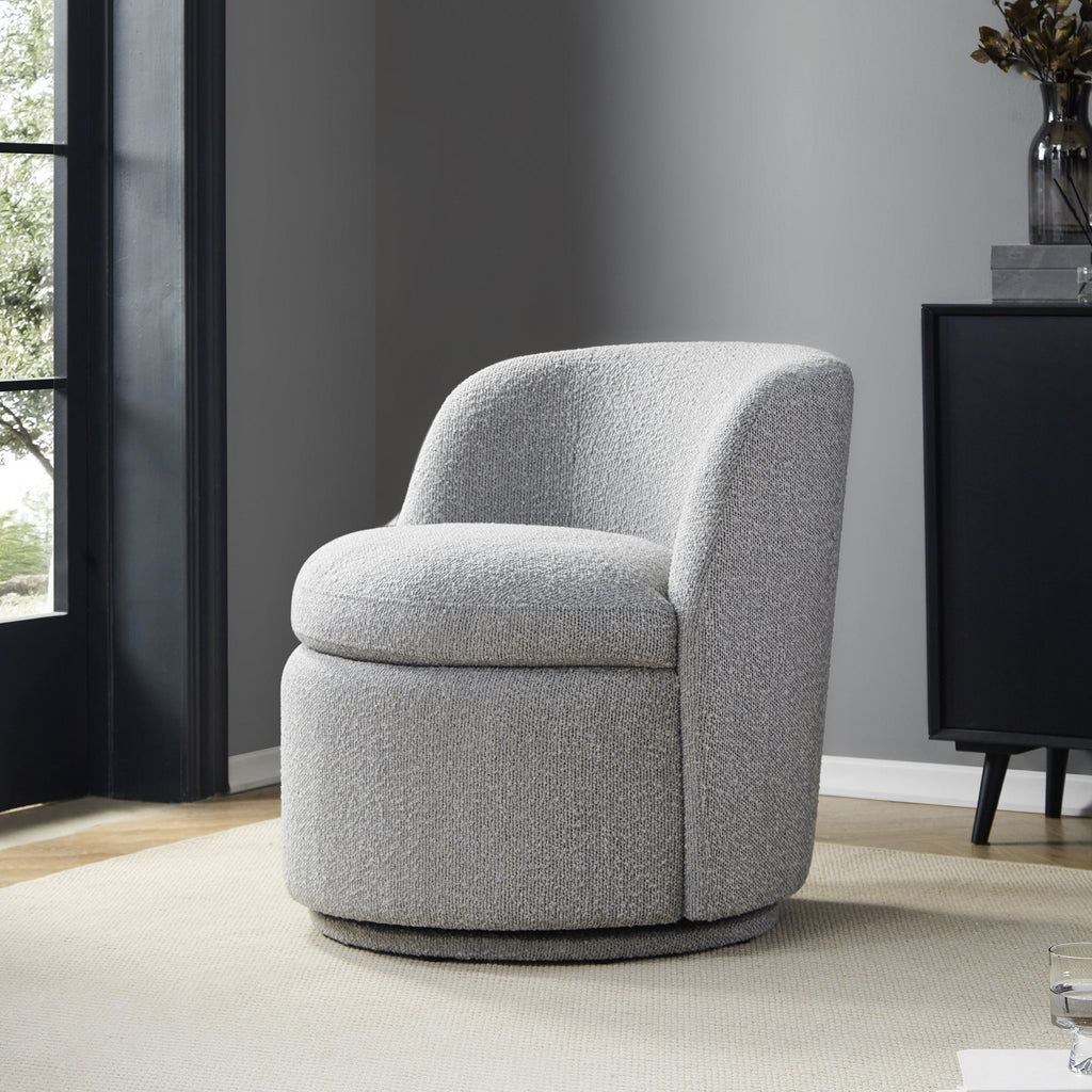 Jolie Performance Boucle Swivel Accent Chair