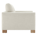 Keaton Performance Fabric Ash Wood Base Armchair (42.5'')