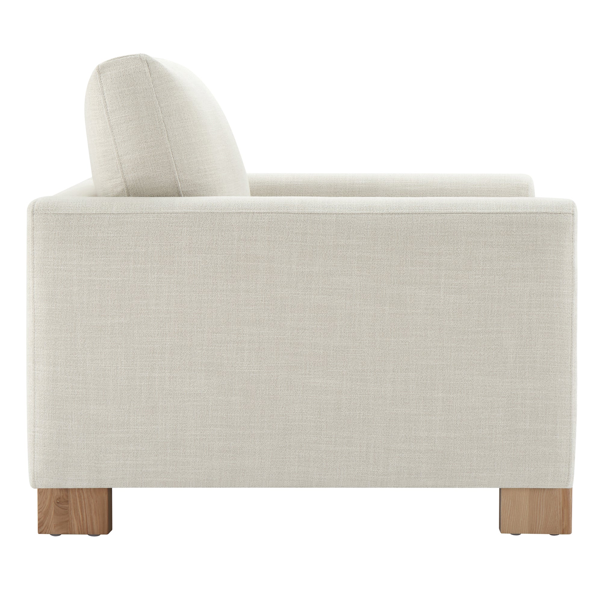 Keaton Performance Fabric Ash Wood Base Armchair (42.5'')