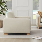 Keaton Performance Fabric Ash Wood Base Armchair (42.5'')