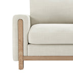 Keaton Performance Fabric Ash Wood Base Armchair (42.5'')