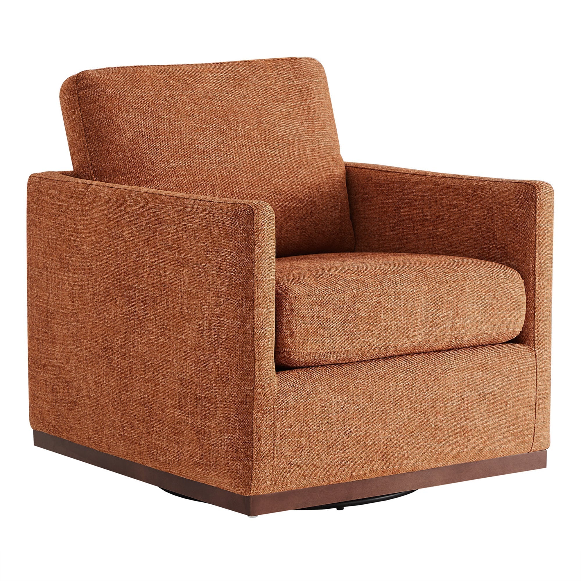 Henry Swivel Accent Chair with Wood Base