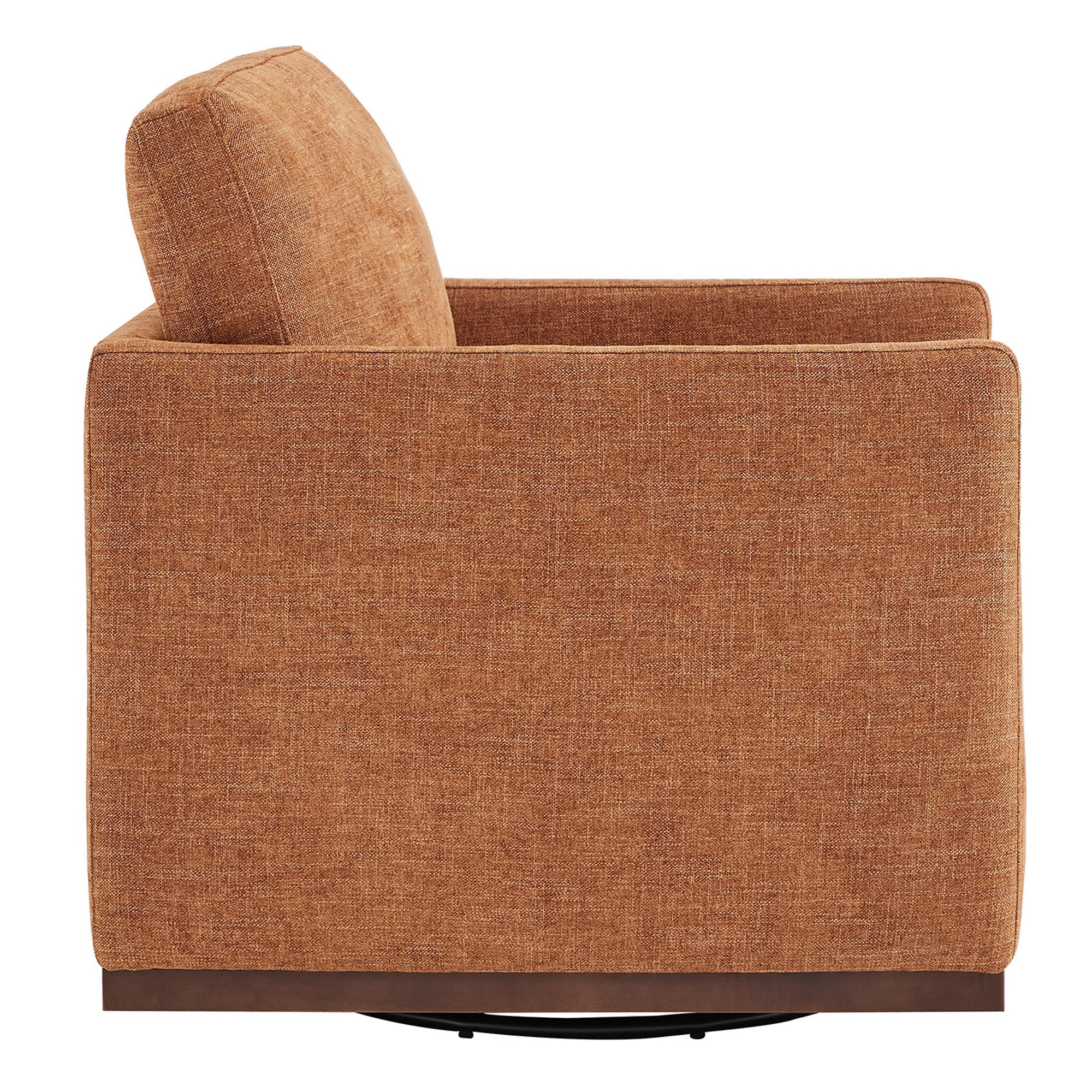 Fauteuil pivotant Henry avec base en bois