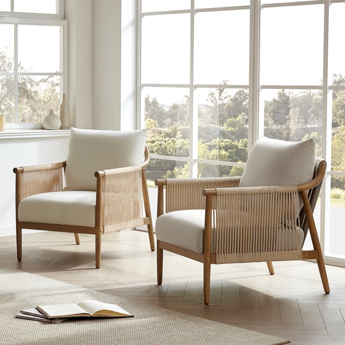 Sienna Modern Rope Accent Chair