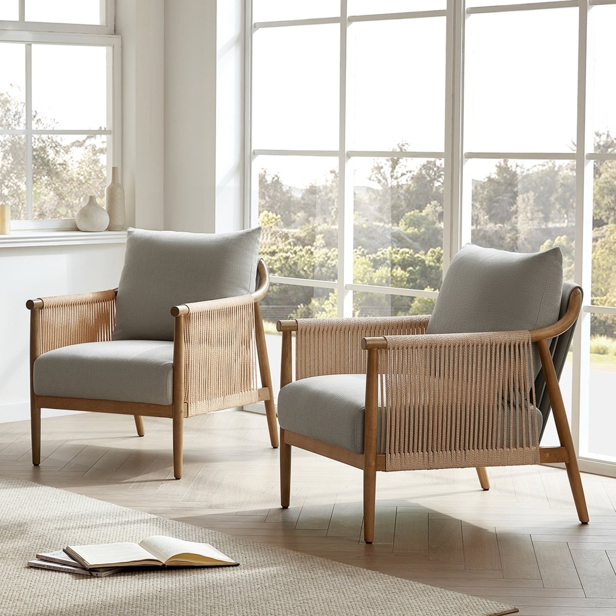 Sienna Modern Rope Accent Chair