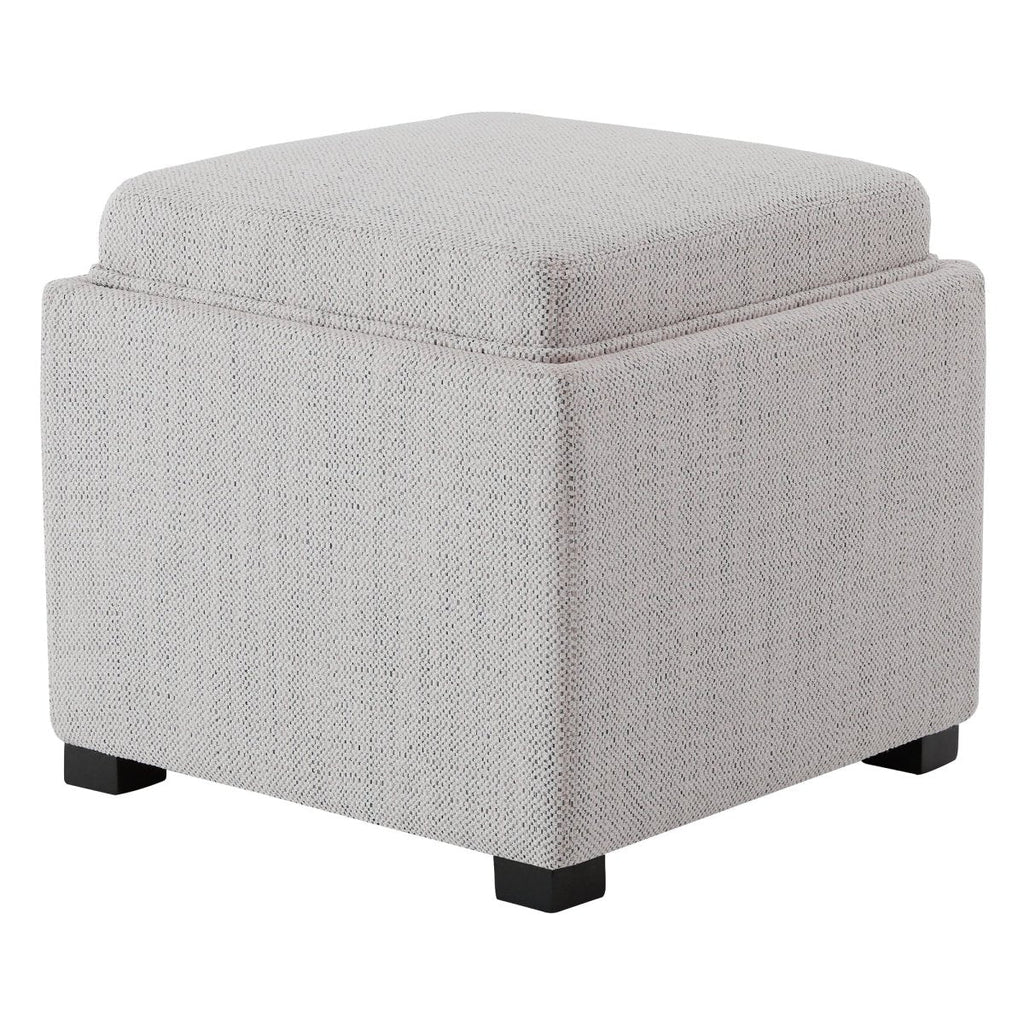 Cube Storage Ottoman - Fabric & Leather