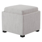 Cube Storage Ottoman - Fabric & Leather