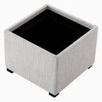 Cube Storage Ottoman - Fabric & Leather