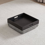 Cube Storage Ottoman - Fabric & Leather