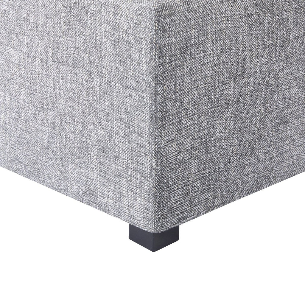 Cube Storage Ottoman - Fabric & Leather