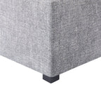 Cube Storage Ottoman - Fabric & Leather