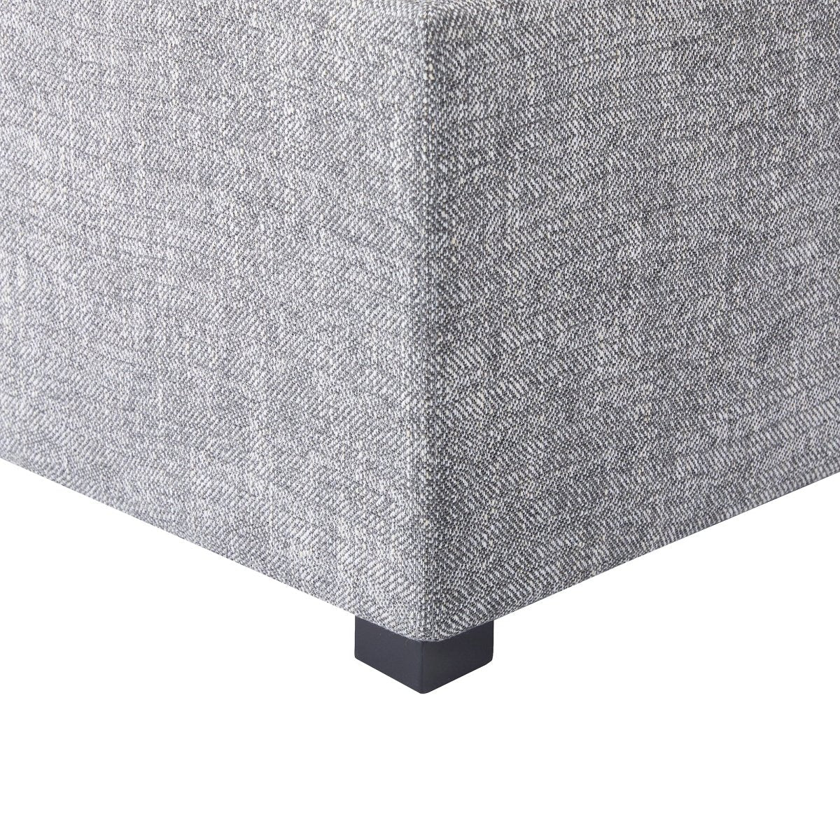 Cube Storage Ottoman - Fabric & Leather