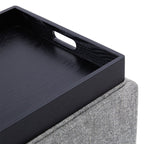 Cube Storage Ottoman - Fabric & Leather