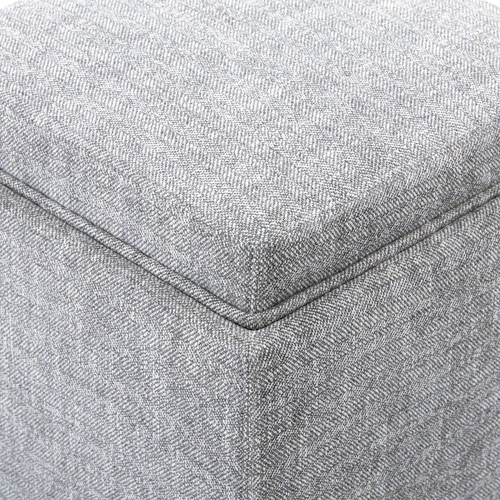 Cube Storage Ottoman - Fabric & Leather