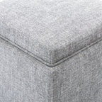 Cube Storage Ottoman - Fabric & Leather
