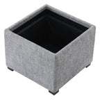 Cube Storage Ottoman - Fabric & Leather