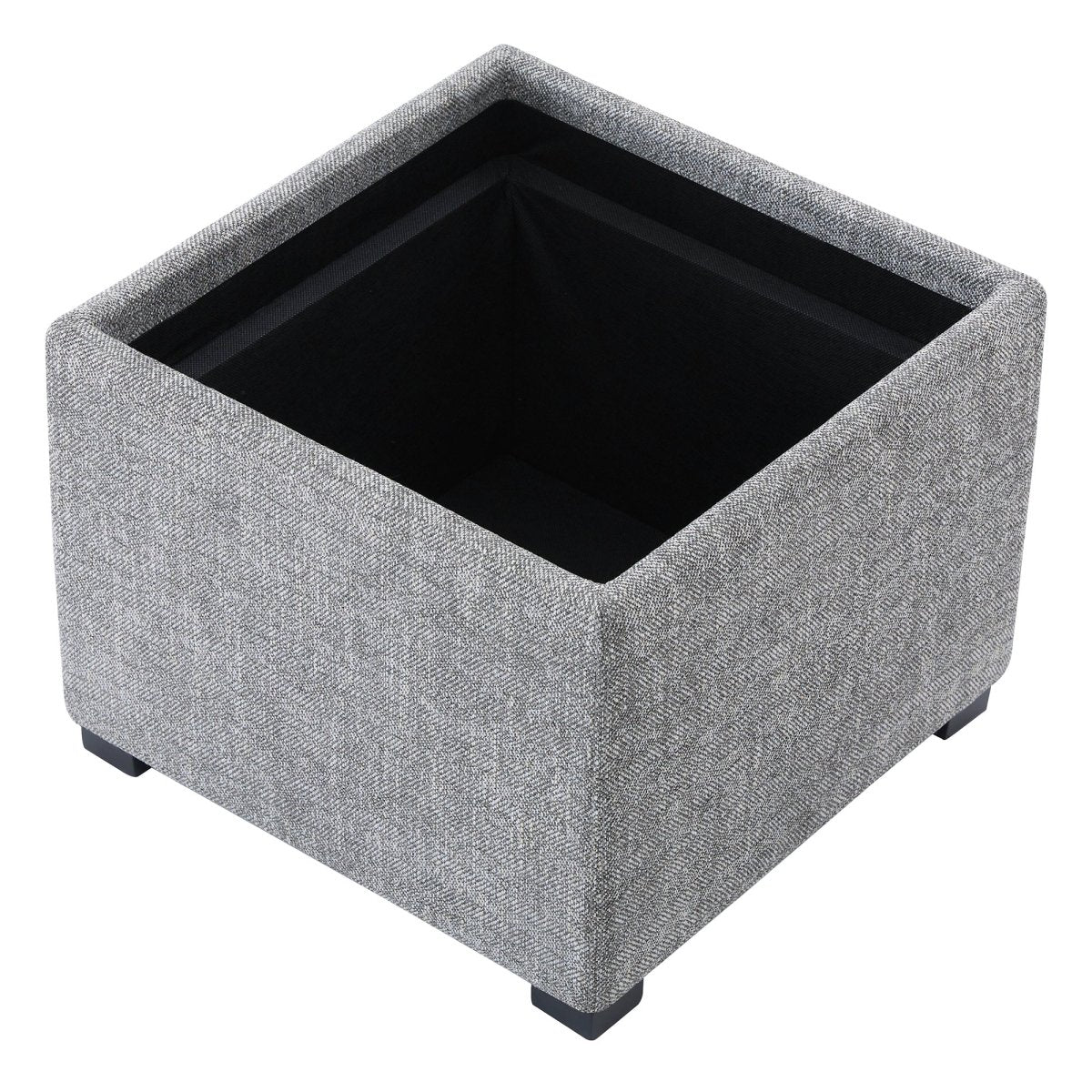Cube Storage Ottoman - Fabric & Leather